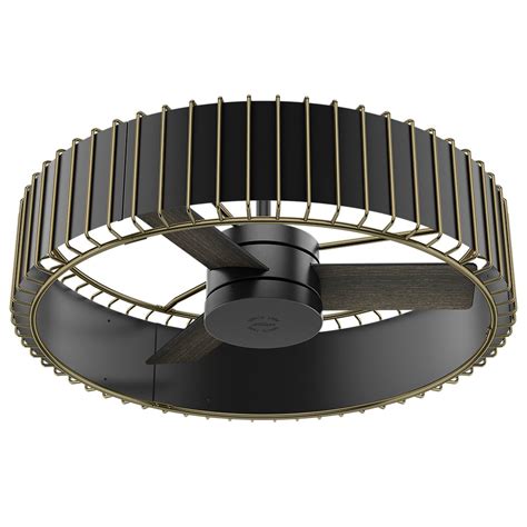 The modern fan company industry ceiling fan achieves the ultimate warehouse look without sacrificing functionality by combining galvanized metal and exposed bolts with the best features a modern ceiling fan has to offer. Vault 30in Black and Brass Ceiling Fan Fans