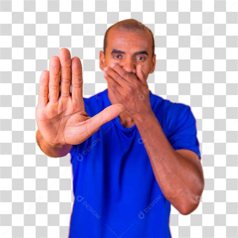 Homem Mostrando A Mão No Sinal Pare Download Designi