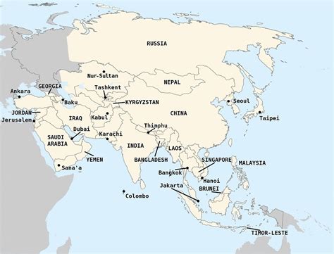 Asia Map Quiz Game