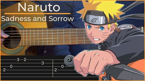 Naruto Sadness And Sorrow Simple Guitar Tab Youtube