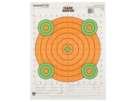 Champion Score Keeper 100 Yard Sight In Rifle Targets 14 X 18 Paper