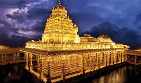 In Pics This Tamil Nadu Golden Temple Is Made With 1500 Kg Gold