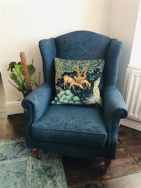 How To Dye A Fabric Chair Or Sofa The Burrow Blue Upholstered Chair