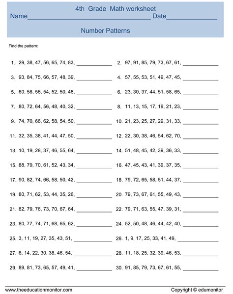 It can also be used as an assessment or quiz. free printable fourth grade math - EduMonitor