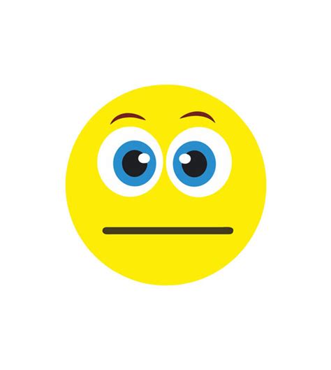 Irritated Neutral Face Yellow Emoji Vector Art Digitemb