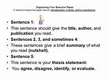 A thesis statement should correspond with the type of essay you are writing. How to write a reaction paragraph. How To Write A Reaction ...
