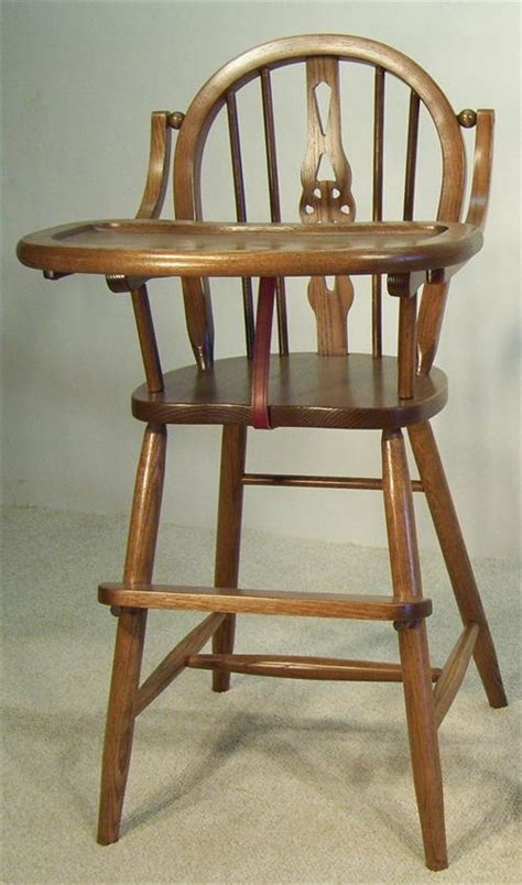 Baby wooden high chairs are best for babies, toddlers, infants to enjoy their meal. Windsor Wooden High Chair from DutchCrafters Amish Furniture