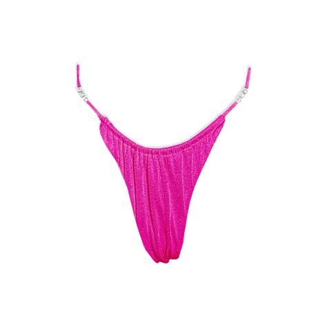 The Pearl Shimmer String Bikini Bottom Pink Inbodi Swim Wolf And Badger