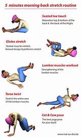 Do these stretches around 10:30 in the morning, before you start to feel the aches, to make a real difference. Morning back stretch routine video: 5 great stretches for ...