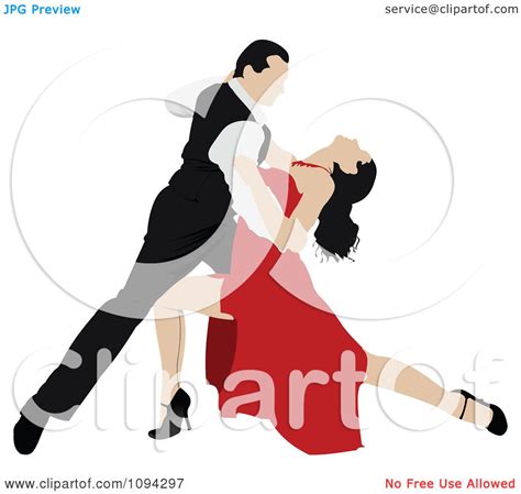 Clipart Tango Dancing Couple 2 Royalty Free Vector Illustration By
