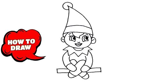 How To Draw A Elf On The Shelf Elf Drawing Easy Step By Step