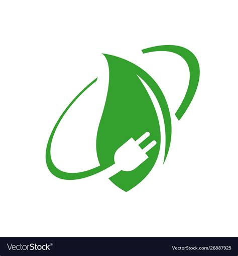 World Electricity Renewable Green Energy Logo Vector Image
