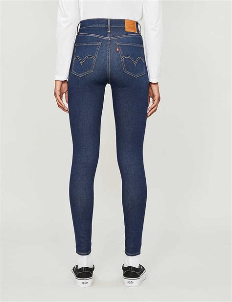 Levis Denim Mile High Super Skinny Extra High Rise Jeans In Blue Lyst
