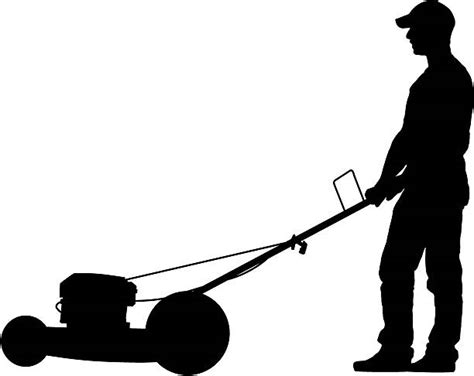 100 Man Pushing Lawn Mower Stock Illustrations Royalty Free Vector