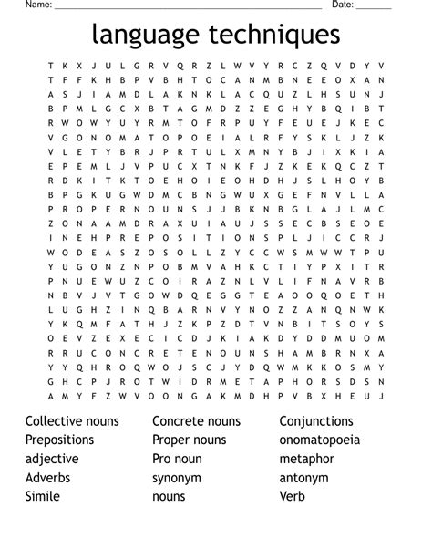 Language Techniques Word Search Wordmint