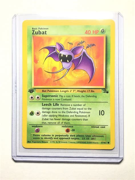 Zubat Pokemon Card Printable Cards