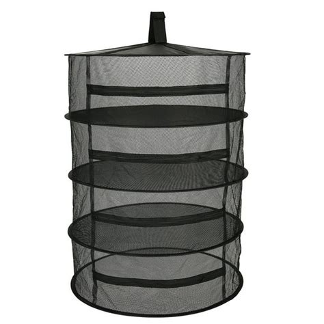 Hanging Basket 4 Layers With Zipper Folding Dry Rack Herb Drying Net
