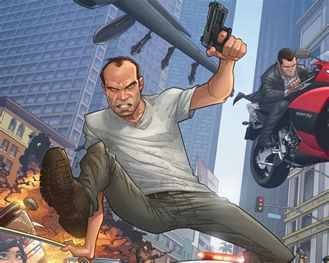 Grand Theft Auto V Game Poster 1280 X 1024 Wallpaper
