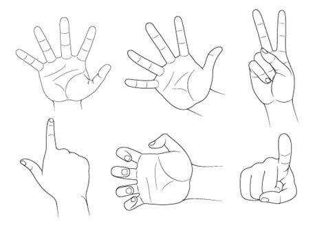 Now that you have the hand frame drawn out you can add three circles on each finger. How to Draw Hand Poses Step by Step - AnimeOutline
