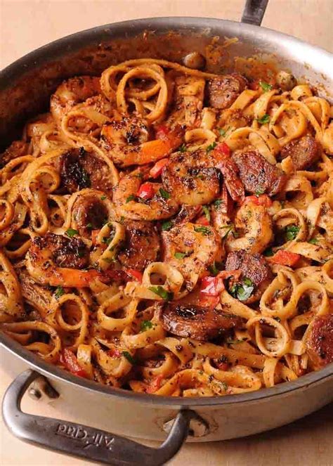 Brown for 2 minutes on 1 side, then stir and brown on use a couple different types of sausage to add different flavors. Creamy Cajun Shrimp Pasta with Sausage Recipe | Yummly ...