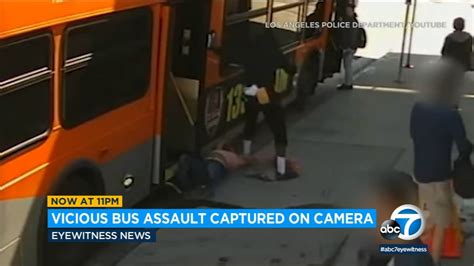 Video Captures Suspect Viciously Assaulting Man At South La Bus Stop Video