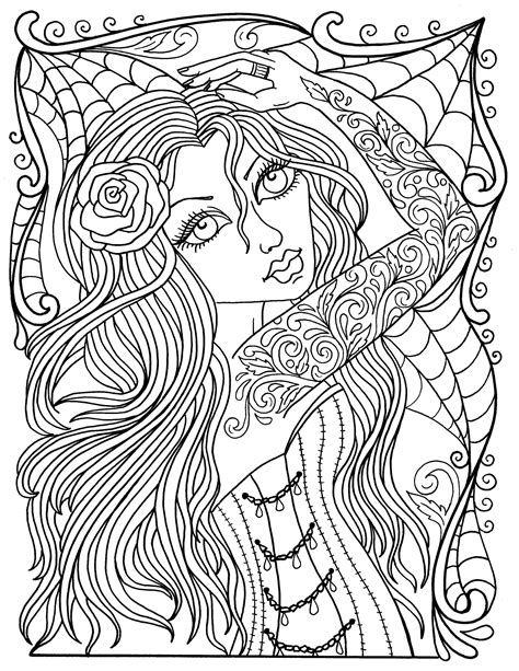 Gothic Coloring Pages For Adults Coloringpagec