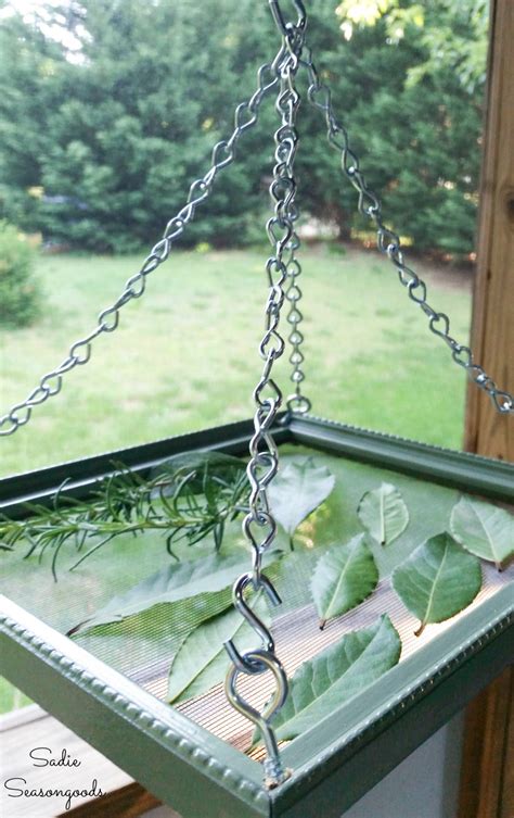 Diy Herb Drying Rack For Fresh Herbs From A Repurposed Picture Frame