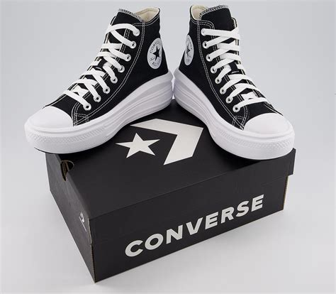 converse all star move trainers black natural ivory white hers trainers