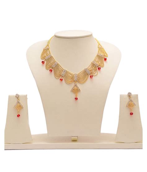 Manukunj Gold Plated Necklace Set Multicolour Buy Manukunj Gold