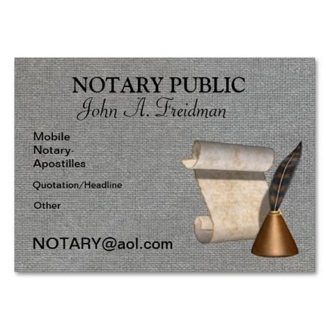 These customizable business cards could be used by a notary or a notary public. NOTARY PUBLIC Business Card | Notary public business ...