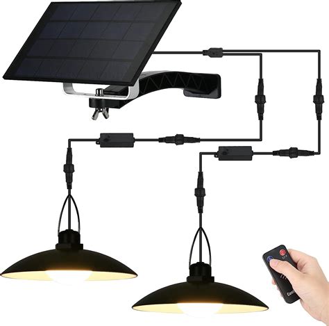 Encoft Solar Shed Lights Outdoor Hanging Lamp Ip65 Waterproof Pendant