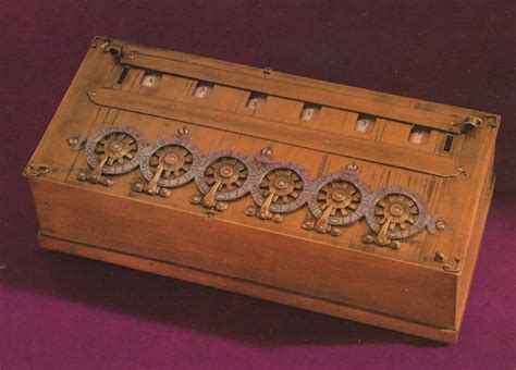 Pascals Calculating Machine Antique 1642 Calculator Postcard Topics