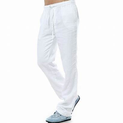 Linen Pants Summer Trousers Casual Natural Elastic