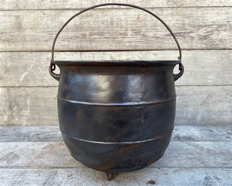 Cast Iron Cauldron Antique Pot Planter 1800s Pot Large Garden Etsy