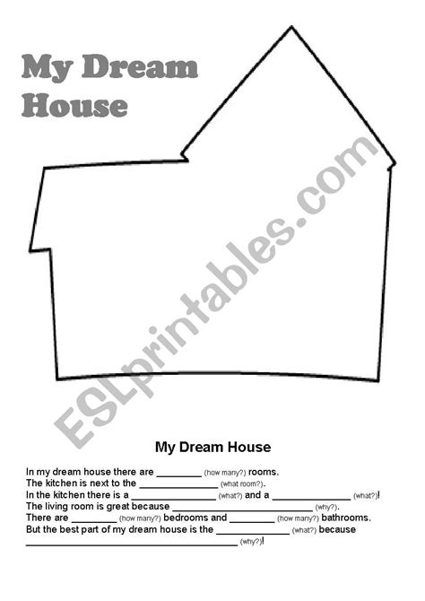 Design Your Dream House Worksheet Design Your Dream Home Worksheet