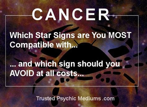 Cancer research uk's information is generously sponsored by dangoor education to honour the lives of sir naim dangoor cbe and mrs renée dangoor. Cancer Dates: Which Star Sign is Cancer Most Compatible with?