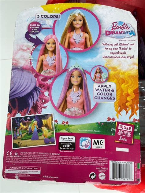 Barbie Dreamtopia Color Stylin Princess Doll Pink Hobbies Toys