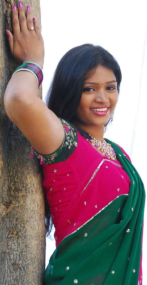 Telugu Actress Swati Latest Beautiful Pink Half Saree Images Beautiful