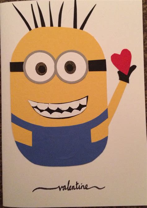 Minion Heart Cards Handmade I Card Valentine