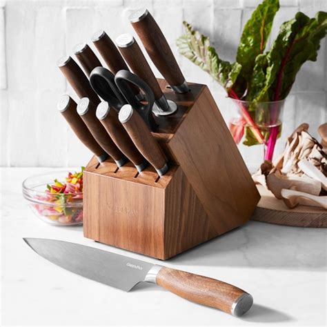 Greenpan Premiere Knife Block Set Of 12 Williams Sonoma