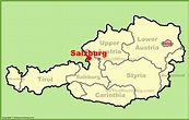Salzburg location on the Austria Map - Ontheworldmap.com