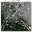 Aerial Photography Map of Los Gatos, CA California