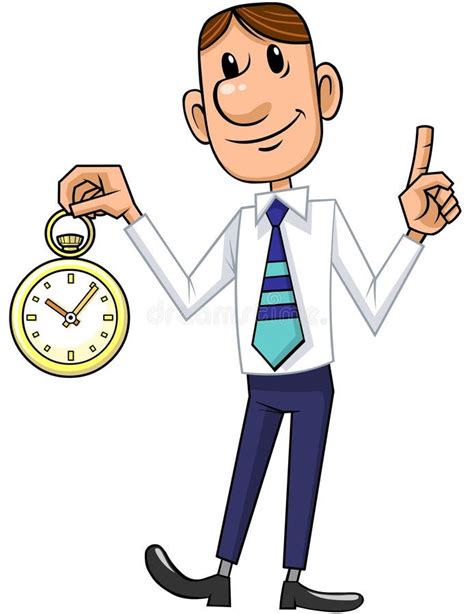 Worker Clock Watching Stock Vector Illustration Of Employee 26306340