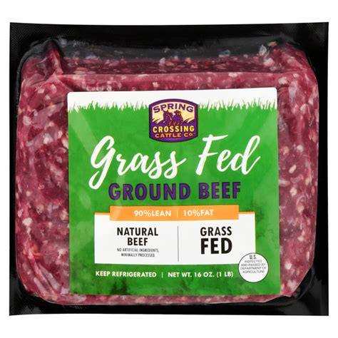 Save On Spring Crossing Cattle Co Ground Beef 90 Lean Grass Fed Fresh