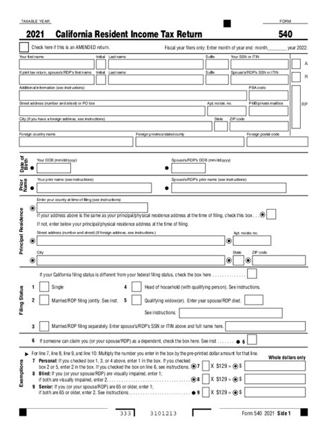 540 Form 2021 Fill Out And Sign Online Dochub