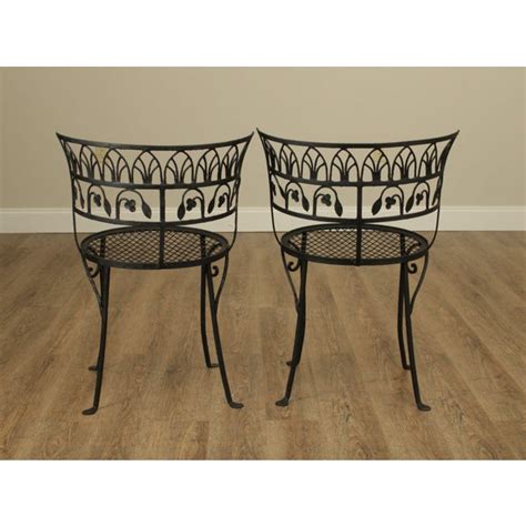According to scientists, the history of the iron begins inantiquities. Salterini Vintage Wrought Iron Pair Curved Back Garden ...