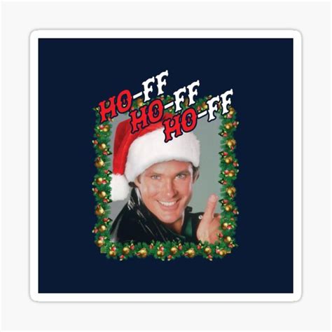 David Hasselhoff Christmas Sticker For Sale By Lhskastore Redbubble