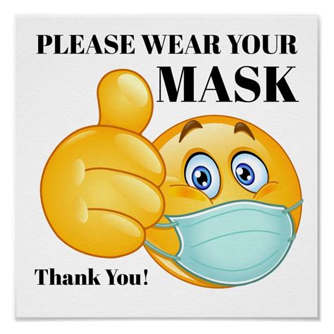 Wear Your Mask Poster Zazzle In 2022 Hand Washing Poster Classroom