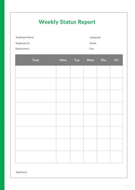 24 Weekly Report Templates Doc Excel Pdf Free And Premium Templates