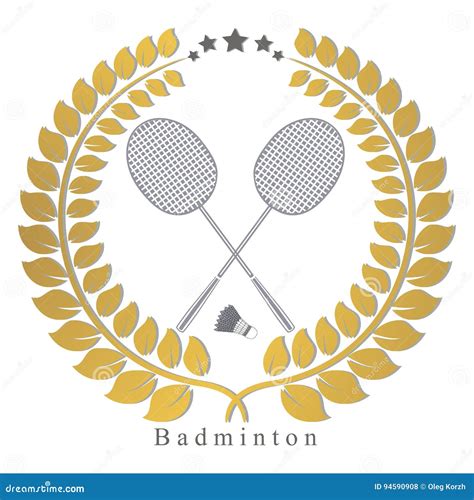 The Theme Badminton Stock Vector Illustration Of Club 94590908